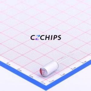 ตัวเก็บประจุแบบแข็งชนิด Through hole (THT) รุ่น SPZ1VM221E12O00RAXXX ขนาด D6.3xL12 มม. 220uF 20% 35V 2.7A100kHz - Product Image 1