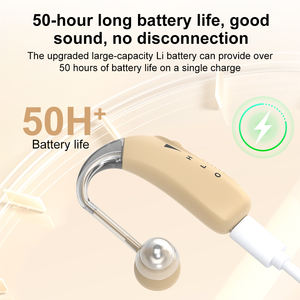 Dayanıklı Uzun Pil Ömrü 2 Kanallı Kulak Arkası Şarj Edilebilir İşitme Cihazı Yaşlılar İçin Net Ses Günlük İşitme Desteği ve Konfor - Product Image 4