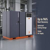 Compresseur d'air à vis rotatif à économie d'énergie 30 kW 10 bars, contrôle intelligent PLC HMI, refroidissement par air pour centre d'usinage CNC