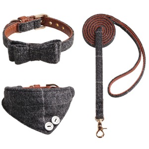 Nuevo <span class=keywords><strong>Collar</strong></span> Británico de Lana de Tres Piezas para Perro y Gato con Diseño a Cuadros y Cierre de Hebilla Extensible - Product Image 6