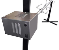 Kit de rôtissoire électrique en acier inoxydable de qualité alimentaire avec support réglable pour la cuisson en extérieur et à domicile