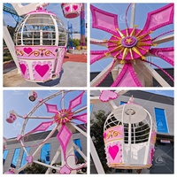 Grande Roue Commerciale de 20m en Acier avec Paniers Floraux à Vendre, Manège Extérieur avec Lumières LED, Couleurs Personnalisables, Parc d'Attractions, ISO CE