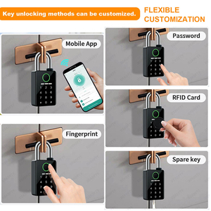 <span class=keywords><strong>Candado</strong></span> Inteligente Tuya Personalizado, Impermeable, de Aleación de Zinc y Acero Inoxidable, con Alarma Digital de Seguridad, Llaves de Tarjeta, Combinación y Huella Dactilar - Product Image 2