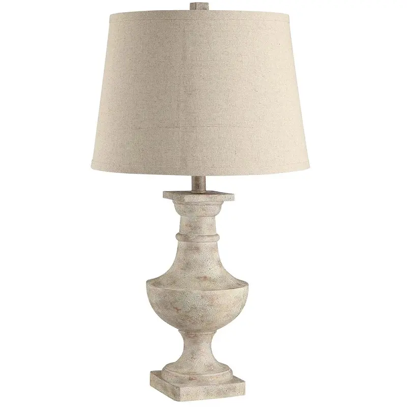 wood big size table lamp with linen lampshade for home hotel