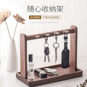 Boîte de rangement de bureau en bois massif, porte-clés d'entrée, organisateur d'objets décoratifs et boîte de rangement pour cosmétiques. - Product Image 3