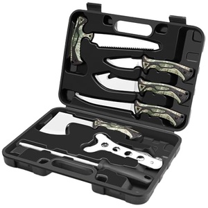 Ensemble de couteaux de chasse professionnels Jellas, manches en polypropylène antidérapants en acier inoxydable, <span class=keywords><strong>kit</strong></span> de préparation portable pour le <span class=keywords><strong>camping</strong></span> - Product Image 1