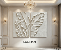 Peinture en relief minimaliste neutre de montagne texturée en 3D peinte à la main, décoration intérieure Wabi-Sabi nature côtière