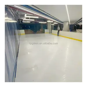 Pista de hockey sobre hielo sintética UHMWPE de superficie lisa, suelo entrelazado para patinaje sobre hielo