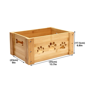 Best Selling Wooden Crate <strong>Hamper</strong> Wooden <strong>Dog</strong> Toy Box Pet Food Box Wooden Storage Crates - Product Image 2