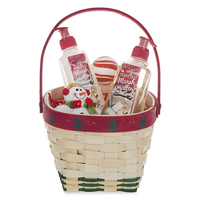 TF-GGB17 gros en bois décoratif noël nouveau bébé bambou tissé garniture emballage panier pour tissé en vrac boîte cadeau panier