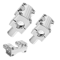 Nouveau kit de rehausseurs de guidon de moto 1,0 " et 1,25 " avec design reculé en aluminium 6061 T6, couleur noire