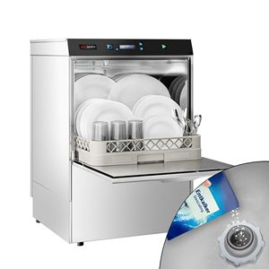Lave-vaisselle à double paroi GGM Gastro - Numérique - 3,9 kW - incl. Décalcaissant - avec détergent, adoucissant et pompe de vidange - Product Image 1