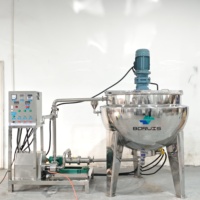 Mélangeur sphérique pour la fabrication de mayonnaise avec pompe émulsifiante et pompe à rotor