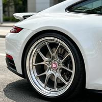 Jantes Bku 2 pièces forgées 5x130 pour Porsche 911 992 991 997 GT2 GT3 RS, personnalisées, légères, 19 20 21 pouces, alliage brossé or