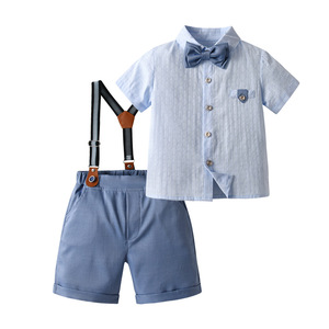 Nueva Colección <span class=keywords><strong>de</strong></span> Ropa Infantil, Conjuntos <span class=keywords><strong>de</strong></span> Ropa <span class=keywords><strong>de</strong></span> Verano para Bebés Niños, Trajes <span class=keywords><strong>de</strong></span> Caballero <span class=keywords><strong>de</strong></span> Manga Corta, Traje a Rayas para Niños - Product Image 4
