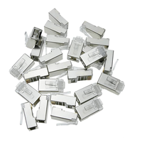 Conector RJ45 Blindado 8P8C, Macho Plateado, para Cable Ethernet Cat6/Cat7, Piezas de Telecomunicaciones y Redes
