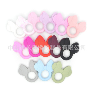 Anneau de dentition en silicone Minnie Mouse, jouet à mâcher pour bébé, pour filles de 3 mois et plus - Product Image 4