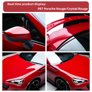 <span class=keywords><strong>Film</strong></span> Vinyle Adhésif pour <span class=keywords><strong>Voiture</strong></span> en Matériau PET Supérieur, Effet Métallique Galvanisé, Rouge Carmin Cristallin, <span class=keywords><strong>Film</strong></span> de Couleur pour <span class=keywords><strong>Voiture</strong></span>, Style Métallique - Product Image 4