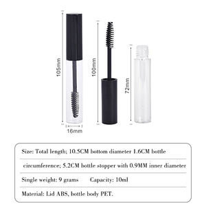 Bán buôn 10ml Mascara Ống <span class=keywords><strong>container</strong></span> nhựa trắng rõ ràng lông mày tăng trưởng huyết thanh gel lông mi keo rỗng chai - Product Image 6