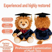 Juguete de Peluche para Perro, Personalizado, Ecológico, Duradero, de Algodón y Lana, Regalo de Graduación, Recuerdo para Estudiantes, Animal de Peluche Hecho a Mano