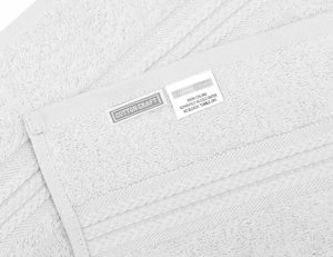 Ensemble de serviettes de bain en coton blanc, couleur unie, rectangulaires, tissées, pour usage domestique, taille adulte - Product Image 4
