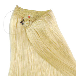 Extensions de cheveux naturels Lanmuse Fish Line Single Halo Flipe en trame fine, qualité russe, pour salons, prêtes à la décoloration - Product Image 6