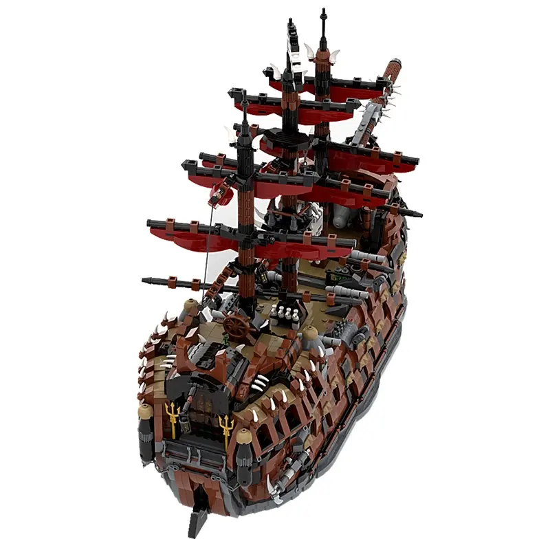 Goldmoc De Vliegende Dutchman Educatieve Puzzel Boot Speelgoed Piratenschip De Verwoeste Koning Model Bouwstenen Sets