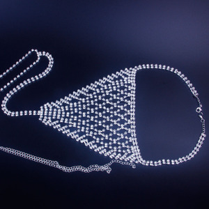 クリスタルひも & オープンパンティボディチェーンラインストーン付きセクシーホットヒップチェーンジュエリービッグ女性用フリーサイズランジェリー - Product Image 5