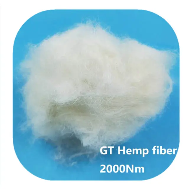 Bianco naturale cottonized le fiber di canapa 2000Nm ripieno fiber