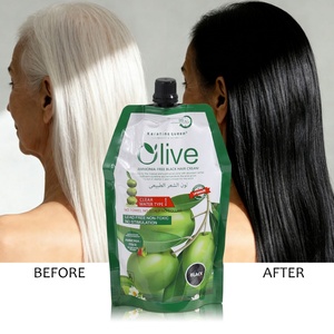 Crème colorante capillaire à base de plantes de haute qualité, non collante, 20 minutes, 500 ml, changement de couleur des cheveux, shampooing colorant - Product Image 1