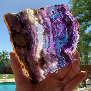 แผ่นหินฟลูออไรต์สีรุ้งสไตล์โบฮีเมียนสำหรับการบำบัดทางจิตวิญญาณ ขายส่ง แฟชั่นทันสมัย สำหรับตกแต่งบ้านอย่างมีเอกลักษณ์ ของขวัญวันหยุด - Product Image 6