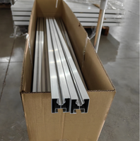 Rail de montage solaire, rails noirs, supports en aluminium PV, système de montage PV pour toit en tuiles inclinées