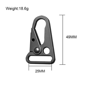 Mosquetón de escalada de Olecranon de boca de águila de aleación de Metal negro personalizado - Product Image 6