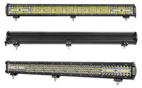 Barre lumineuse LED 4x4 496W, barre lumineuse LED pour toit de voiture 30 LED, barre lumineuse LED triple rangée blanche et jaune, barre lumineuse combinée pour éclairage tout-terrain