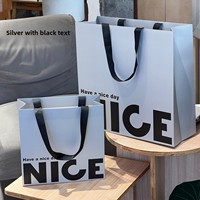 Sacs shopping en papier carton blanc grand format de luxe, imprimés en héliogravure, avec logo, poignées en ruban, pour vêtements d'enfants, chaussures, fourrures
