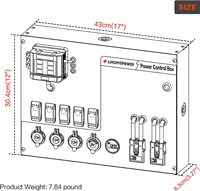 Système électrique de camping automobile 12V, boîte de commande d'alimentation de batterie DIY avec interrupteur, bloc de fusibles, prise USB, prise allume-cigare, câble
