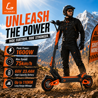 Trottinette électrique pliable KUGOO F4 MAX pour adultes, pneus larges, vitesse rapide, autonomie de 110 km, 75 km/h, 60V 23.4Ah, idéale pour la ville
