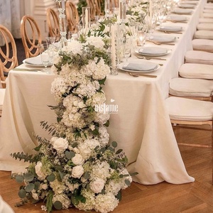 Msfame Sang Trọng Nhân Tạo Hoa Thiết Kế Tổ Chức Sự Kiện Hoa Runner Màu Hồng Bàn Cưới Hoa Trang Trí - Product Image 1