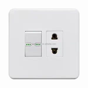 Interruptor de eletricidade, novo design interruptores e soquetes de parede tomada branca pc acessórios elétricos 2 interruptores de parede