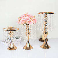 Support de fleurs en métal électroplaqué pour fleurs artificielles, centre de table de mariage, décorations pour fêtes et hôtels