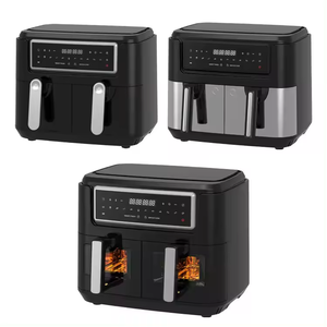 Aifa <span class=keywords><strong>Friteuse</strong></span> à air <span class=keywords><strong>sans</strong></span> <span class=keywords><strong>huile</strong></span> à double panier avec 2 paniers de friture antiadhésifs indépendants <span class=keywords><strong>XXL</strong></span> 8L 2850W Noir - Product Image 4