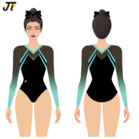 Maillot de Gimnasia Rítmica Personalizado para Niñas, Traje de Danza Artística, Body de Entrenamiento Infantil, Disfraz para Actuaciones