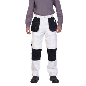 Vêtements de travail personnalisés pour hommes, qualité supérieure, pantalons de peintre, pantalons cargo en polyester blanc pour les travailleurs de la sécurité de l'automne - Product Image 1