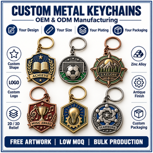 Llavero de Metal Vintage Personalizado, Medalla 3D en Relieve, Anillo para Llaves de Aleación de Zinc, Recuerdo, Regalo, Fabricación OEM ODM - Product Image 4