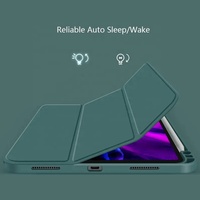 Housse de protection pour tablette à fente pour crayon à trois volets simple pour iPad Air 2024 13 pouces Pro 11 pouces pour iPad 10 Mini 6 5 4 3 housse en TPU