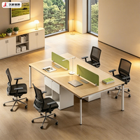 JIUSHUN Mobilier de bureau moderne : Poste de travail en îlot, Table de bureau, Cloison de bureau, Bureau informatique, Poste de travail
