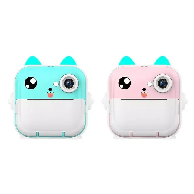 Mini Portable Digital Photo Camera Toy for Kids Instant Thermal Paper Print Kids' Instant Print Mini Photo Printer