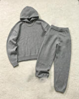 Ensemble sweat-shirt et pantalon tricoté ample pour homme, style rétro avec lettres, collection printemps/automne/hiver