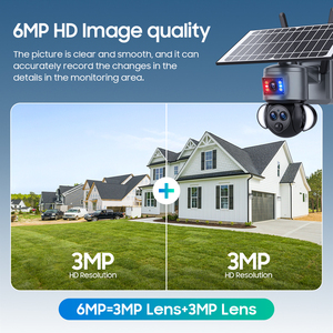 HD 6MP ngoài trời <span class=keywords><strong>ip</strong></span> an ninh CCTV Network <span class=keywords><strong>Camera</strong></span> 15x <span class=keywords><strong>Zoom</strong></span> 3 ống kính kích thước nhỏ năng lượng mặt trời Powered 4 gam <span class=keywords><strong>Camera</strong></span> giám sát với Dual View - Product Image 3
