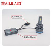 Ampoule de phare LED H4 à double faisceau, décodage intelligent, puce LED premium, dissipateur thermique en alliage d'aluminium, sans modification pour voiture, montage direct
